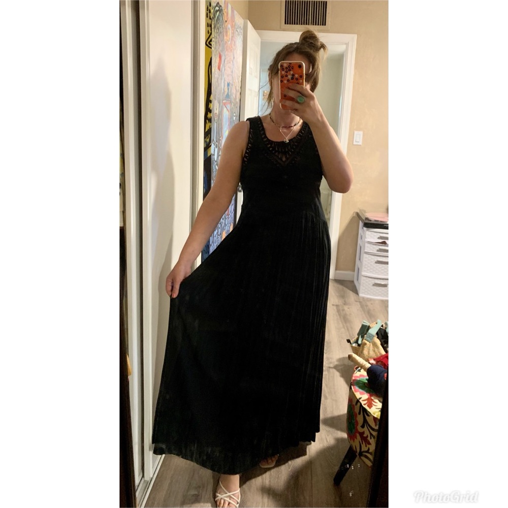 Vintage Anthropologie black maxi dress